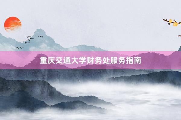 重庆交通大学财务处服务指南