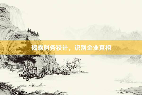 揭露财务狡计，识别企业真相